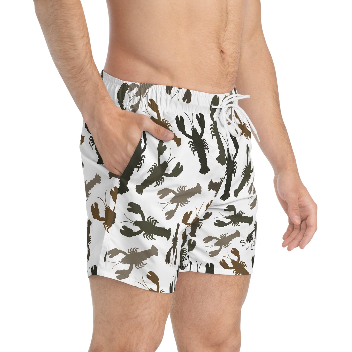 Camo Crawfish Swim Trunks — Swamp Supply All-Over Print